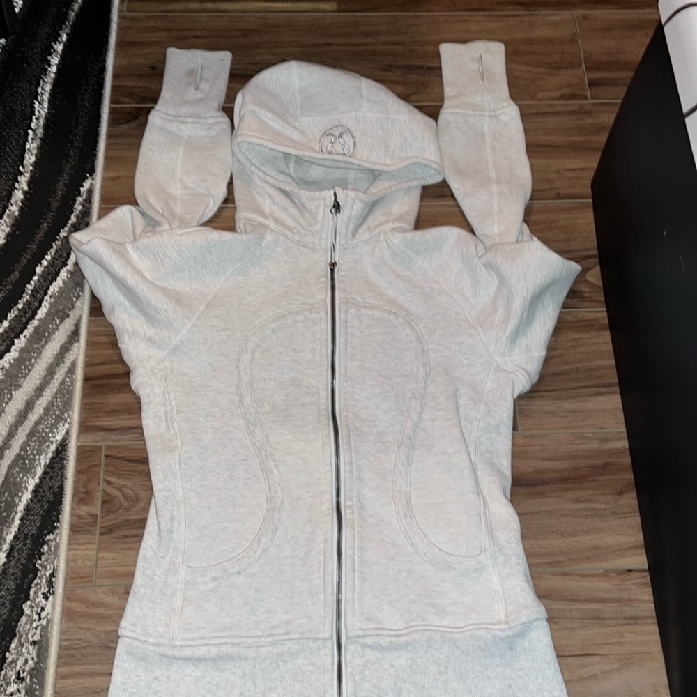 Lululemon full zip silver sparkly hoodie